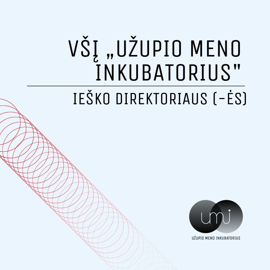 VŠĮ „UŽUPIO MENO INKUBATORIUS“ IEŠKO DIREKTORIAUS (-ĖS)