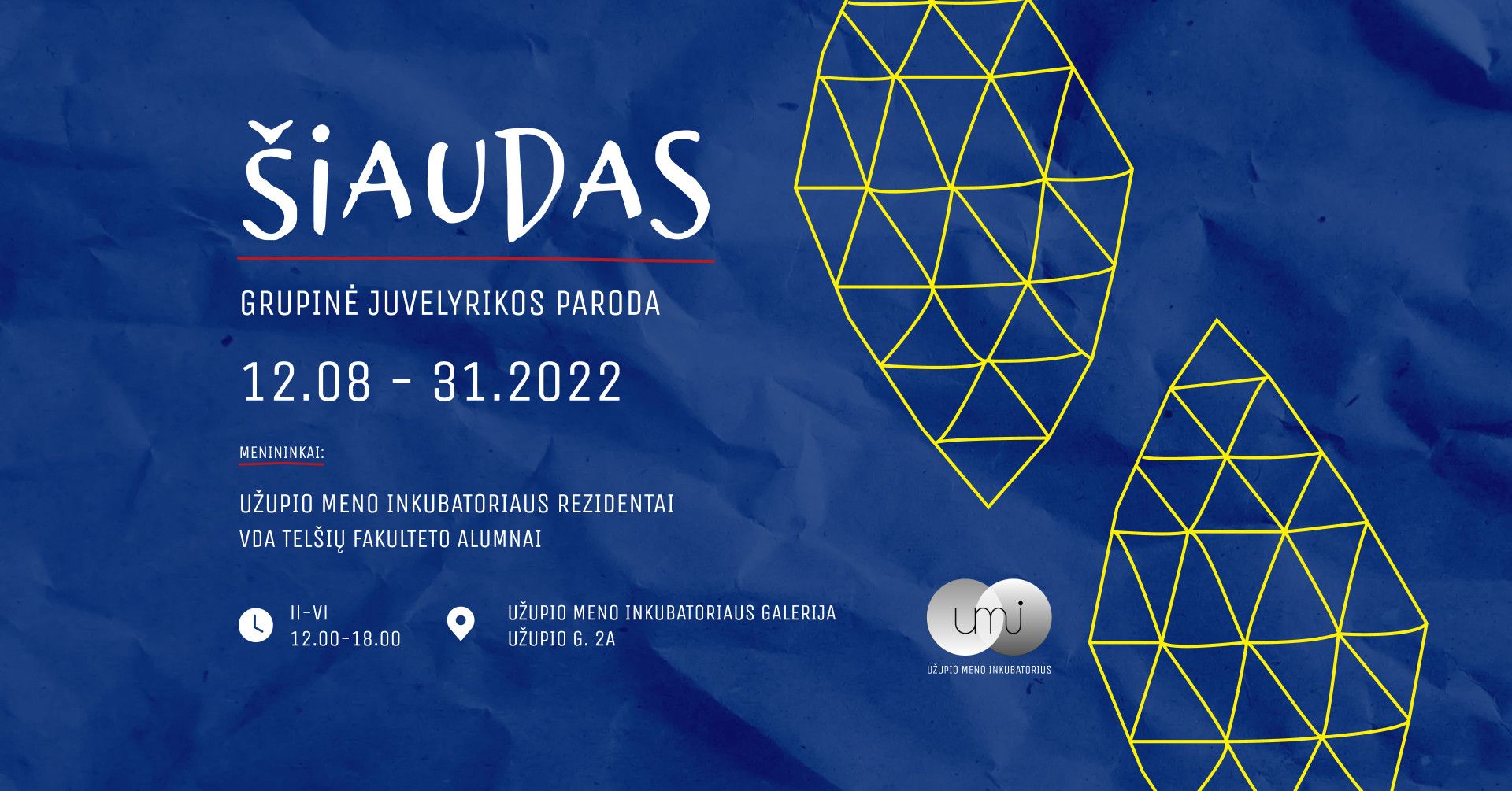 UMI galerijoje atidaroma grupinė juvelyrikos paroda „Šiaudas“