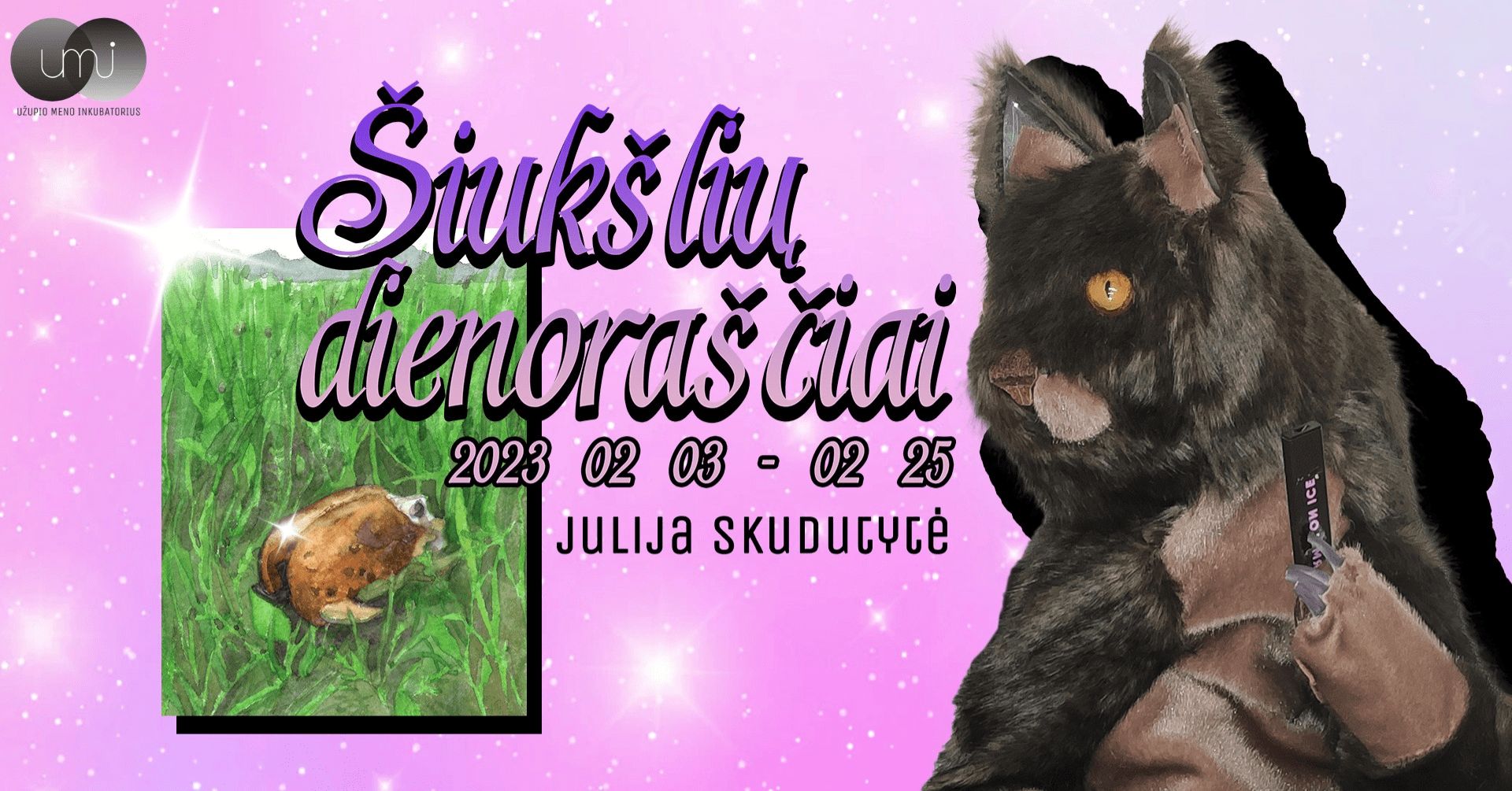 UMI galerijoje atidaroma Julijos Skudutytės kūrybos paroda „Šiukšlių dienoraščiai“