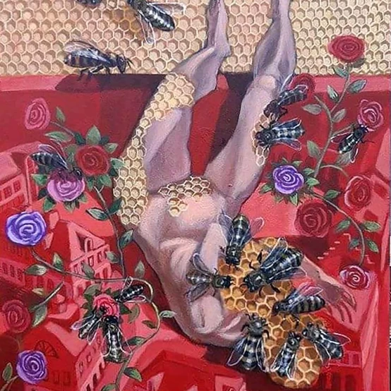 Danielius Rusys. Erosas. 2019 m. Akrilas, drobė, 80×90 cm.